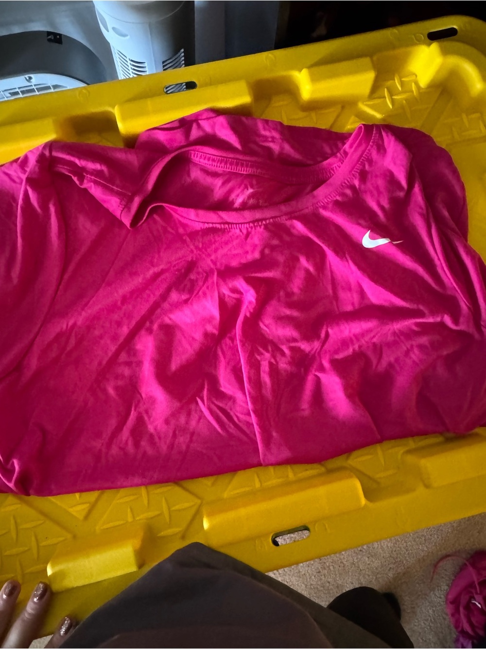 Nike Women’s Hot Pink Short-Sleeve Crew Athletic Tee
